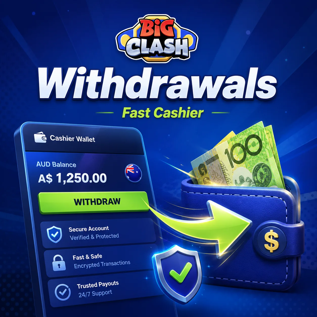 BigClash Australia withdrawal and secure payout flow